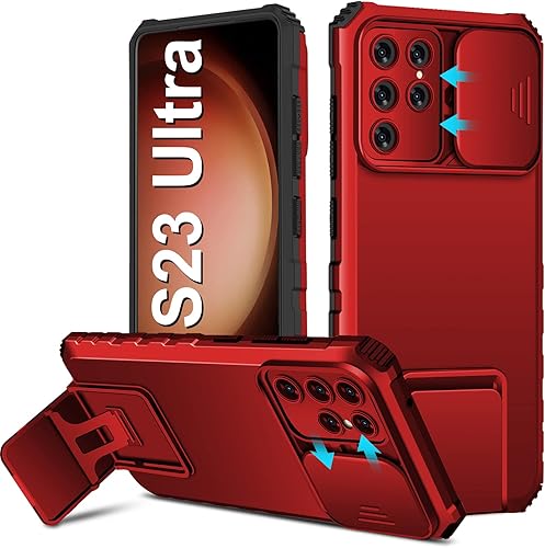 Miniatura 8 de S23 Ultra - Funda compatible con Samsung Galaxy S23 Ultra 5G versión 2023, funda para cámara deslizante, funda de teléfono a prueba de golpes de