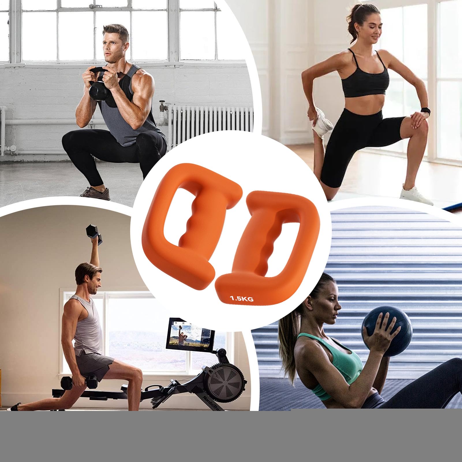 Set manubri, coppia di manubri | accessori per l'allenamento per il fitness e pilates a piedi per principianti e anziani, uomini e