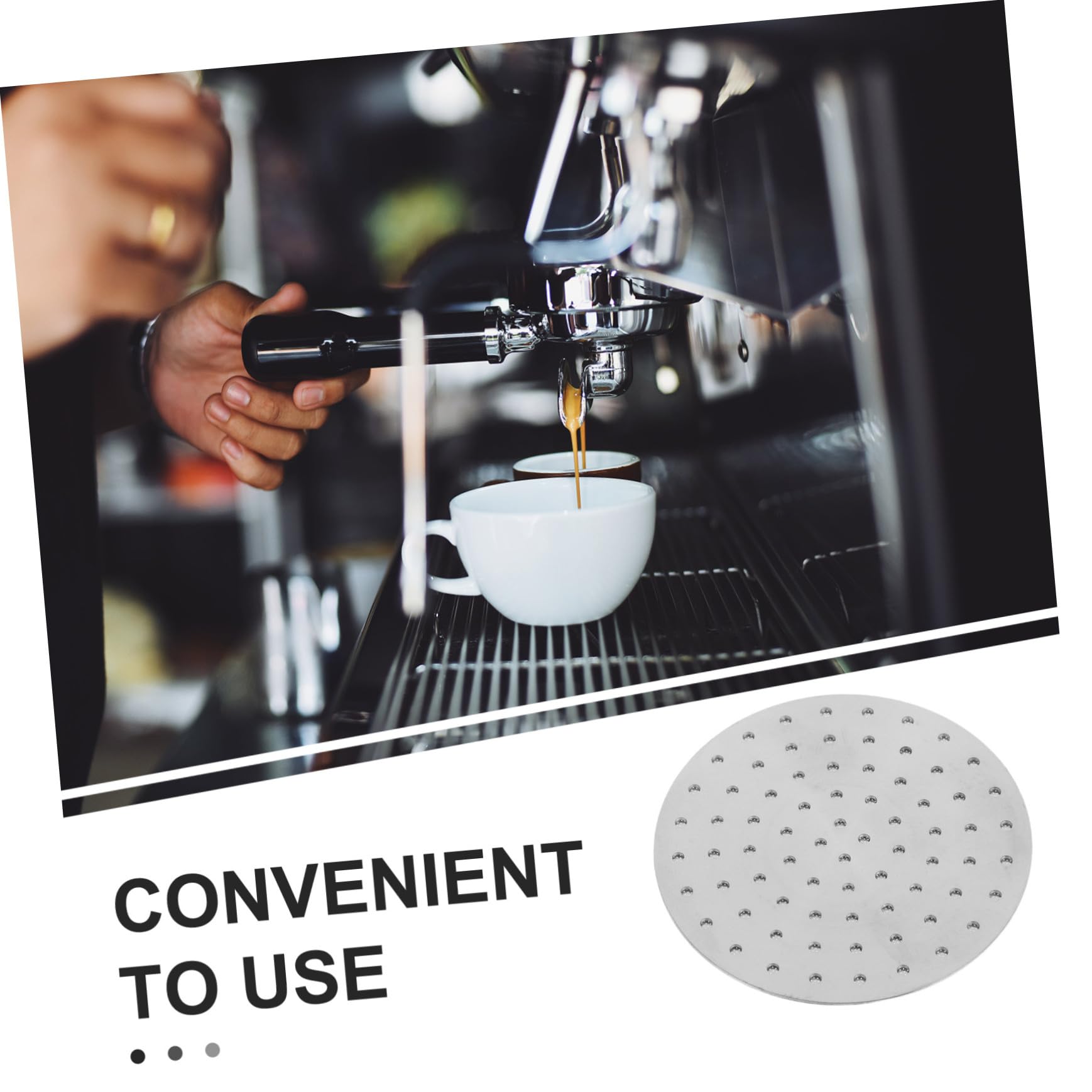 TEHAUX 3 Stück Edelstahl Espresso Puck Screen Wiederverwendbarer Metallkaffee Filter für Gleichmäßige Extraktion Langlebiges Edelstahl Mesh Einfach zu Reinigen für Zuhause und Büro
