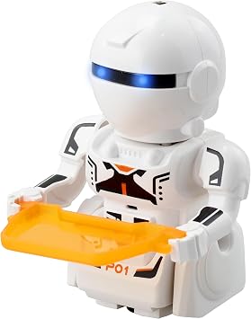 Mini Droid Z Interactive Remote Control Robot Toy for Kids with LED Eyes, Dance Mode, Sound Effects & Mini Tray Interactive RC Robot with Lights & Music Compact Design for Imaginative Play Ages 3+