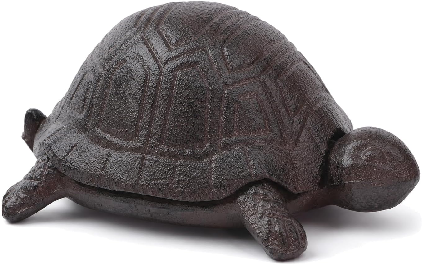 Cast Iron Turtle Key Hider, Hidden Spare Key Holder for Garden and Patio