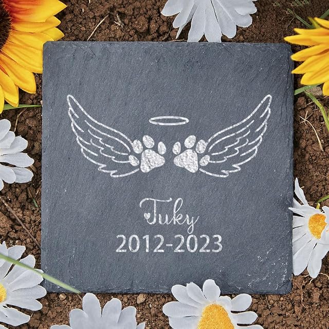 Foto 2 de 7 de Piedra Conmemorativa Personalizada Para Mascotas