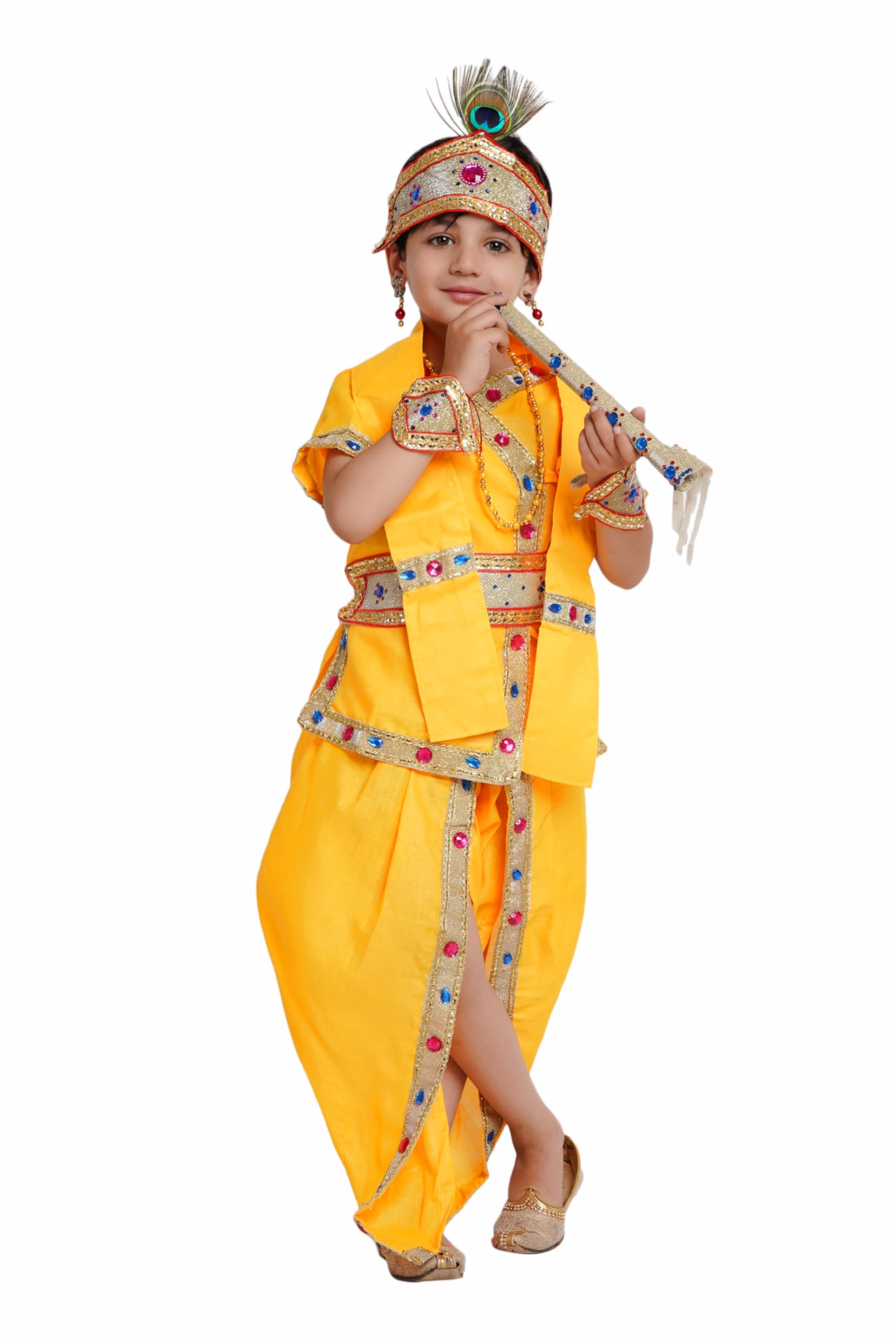 Kaku Fancy Dresses Ramayan Costume for Kids | Infant Baby Ram Dress | Mata Sita/Seeta Costume | Hanuman Costume for Boys with Accessories