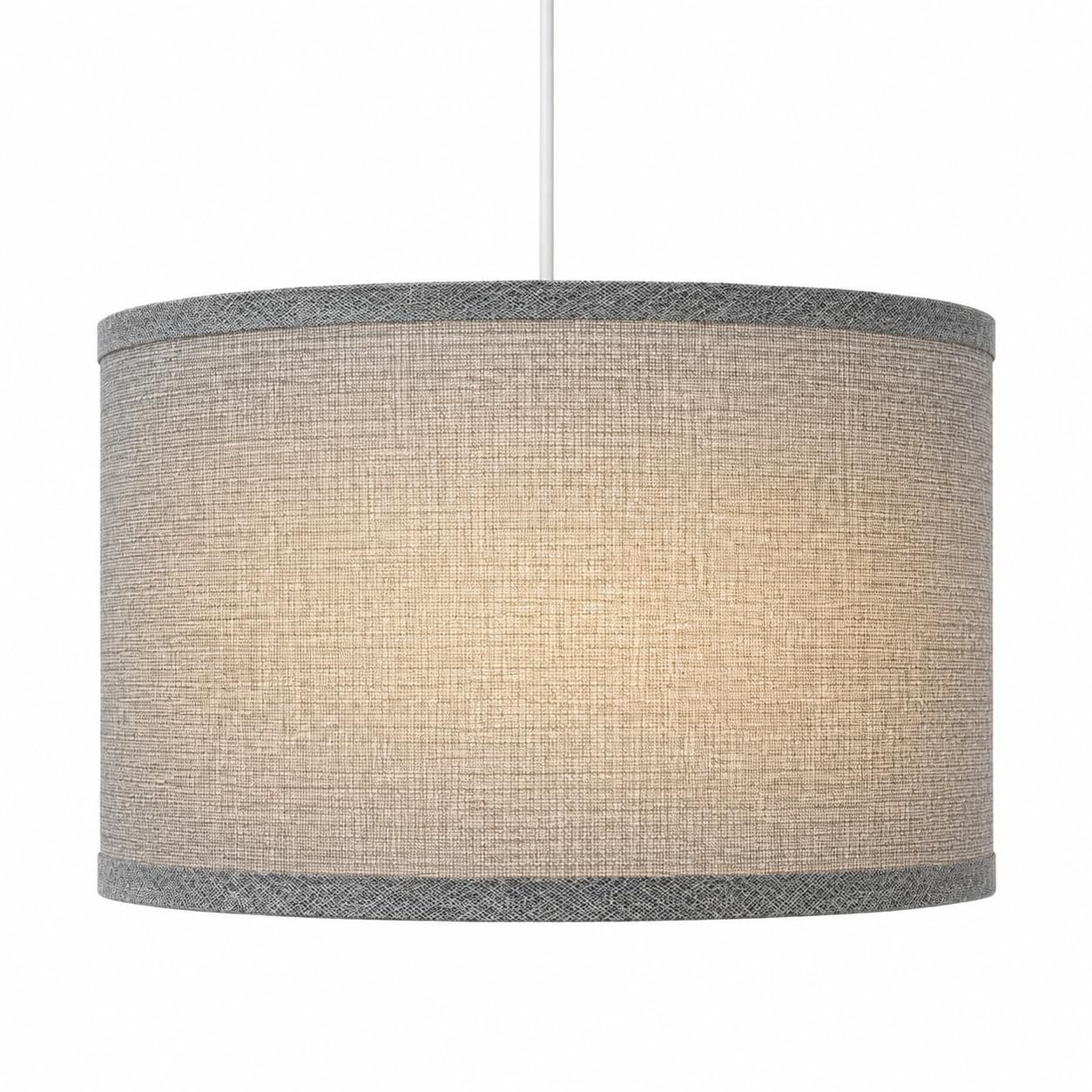 ZEONX 10" (25cm) Gray Linen Drum Lamp Shade – Small Lampshade for Ceiling Lights, Table & Floor Lamps, Compatible with E26 and E27, Easy Fit for Living Room, Bedroom, Office, Kitchen & Hallway