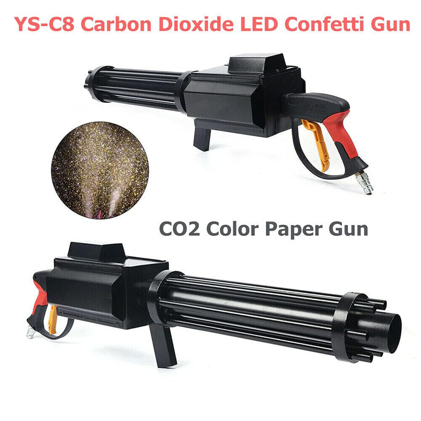 SenhE Macchina per Nebbia Portatile, Cannone a LED per Club, Blaster CO2 Portatile, Attrezzatura per Effetti Scenici per Discoteca, Festa di Matrimonio, DJ, Halloween