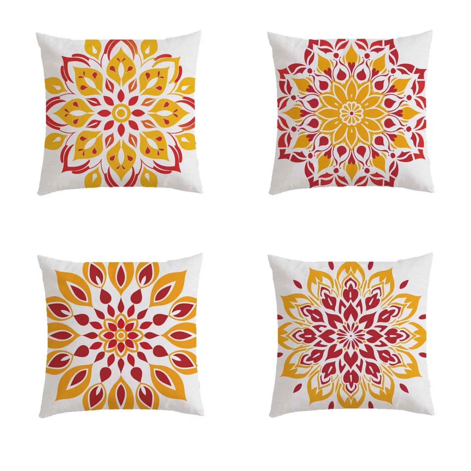 Housse coussin extérieur imperméable 70x70cm jaune contre la pluie S530