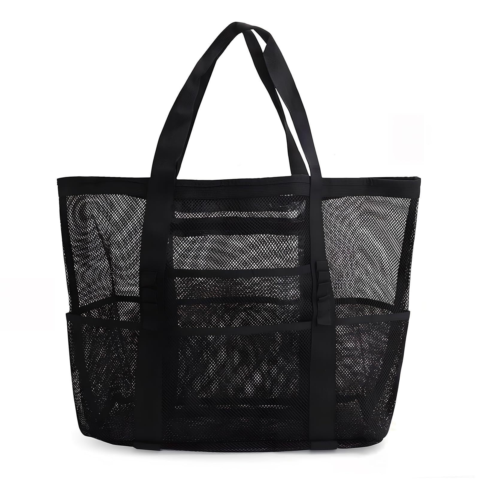 CIYIN Borsa spiaggia in Rete Donna, Borsa da Spiaggia da Donna XXL Famiglia,Borsa da Doccia,Leggera e Traspirante per Piscina, Vacanze & Spiaggia (43 * 21 * 39 cm)