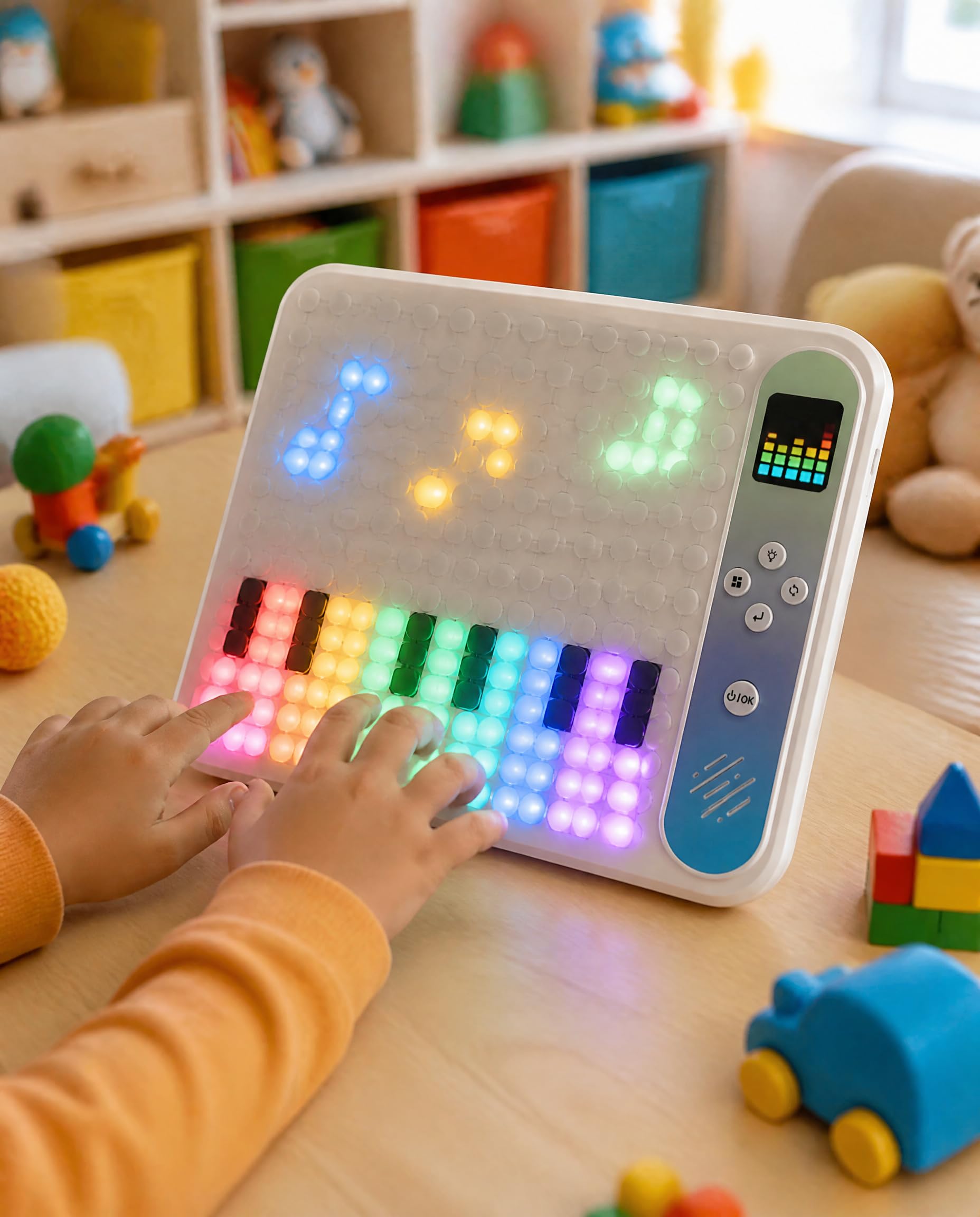 Luqeeg Échiquier électronique Intelligent AI, Jeu de société avec 17 Jeux et 40 Modes, Jeu d'échecs à luminosité Réglable avec Haut-Parleur intégré, Idéal pour Les Enfants, Les Débutants et Les