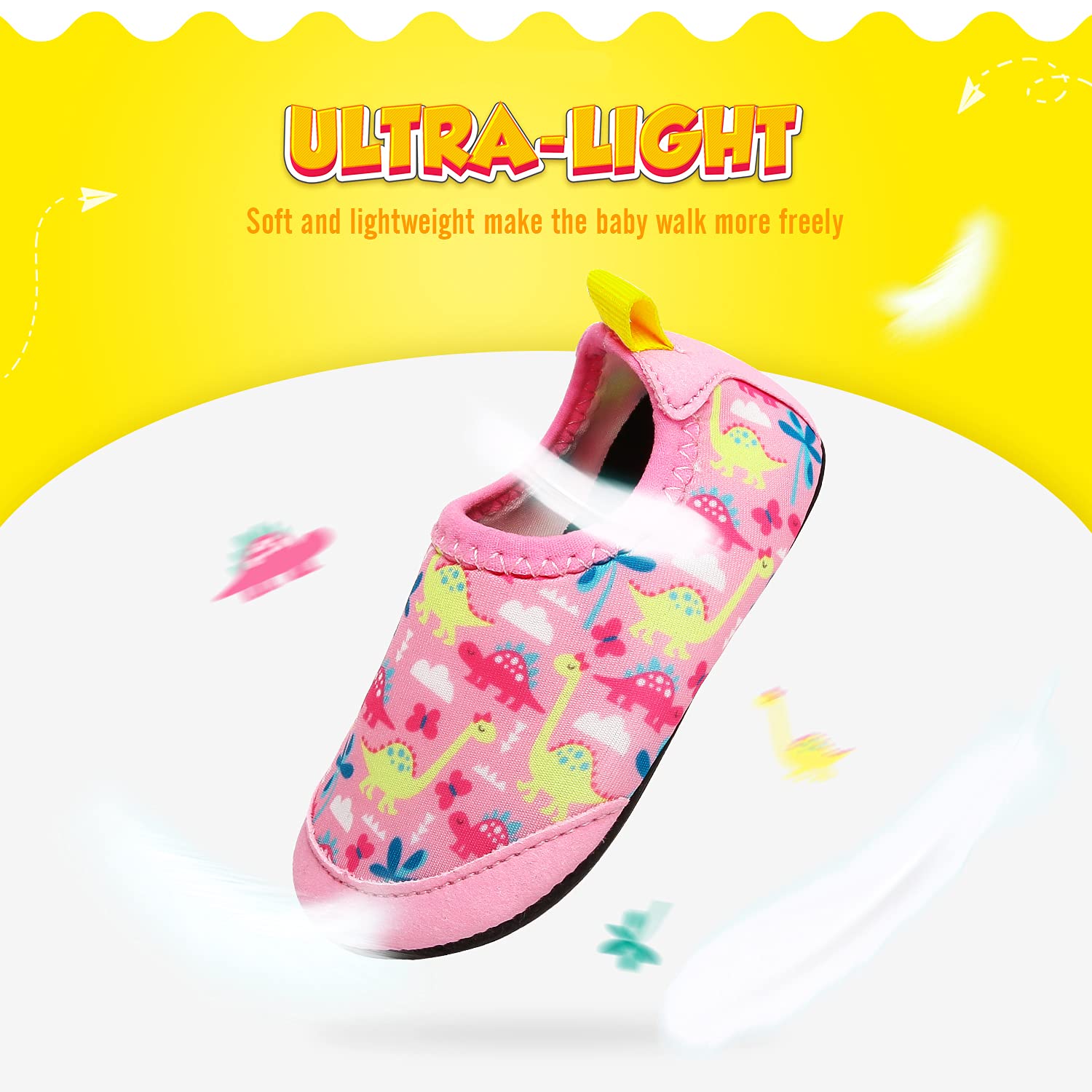 Zapatos de Agua para niños y niñas, Zapatos de Playa para niños pequeños, Calcetines acuáticos Descalzos Antideslizantes para Piscina y Playa — view 4