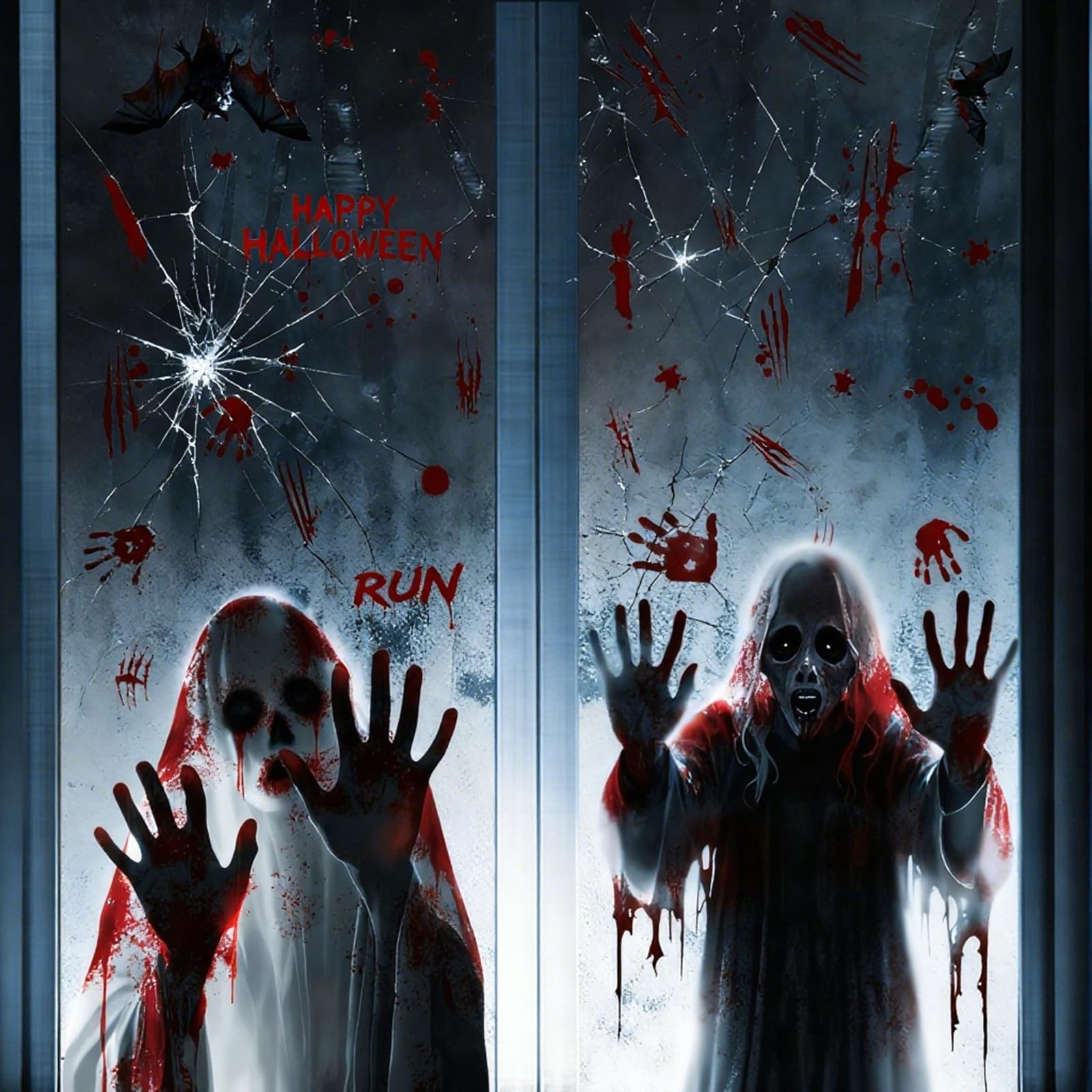 Lot De 12 Autocollants Décoratifs Pour Halloween, Double Couche