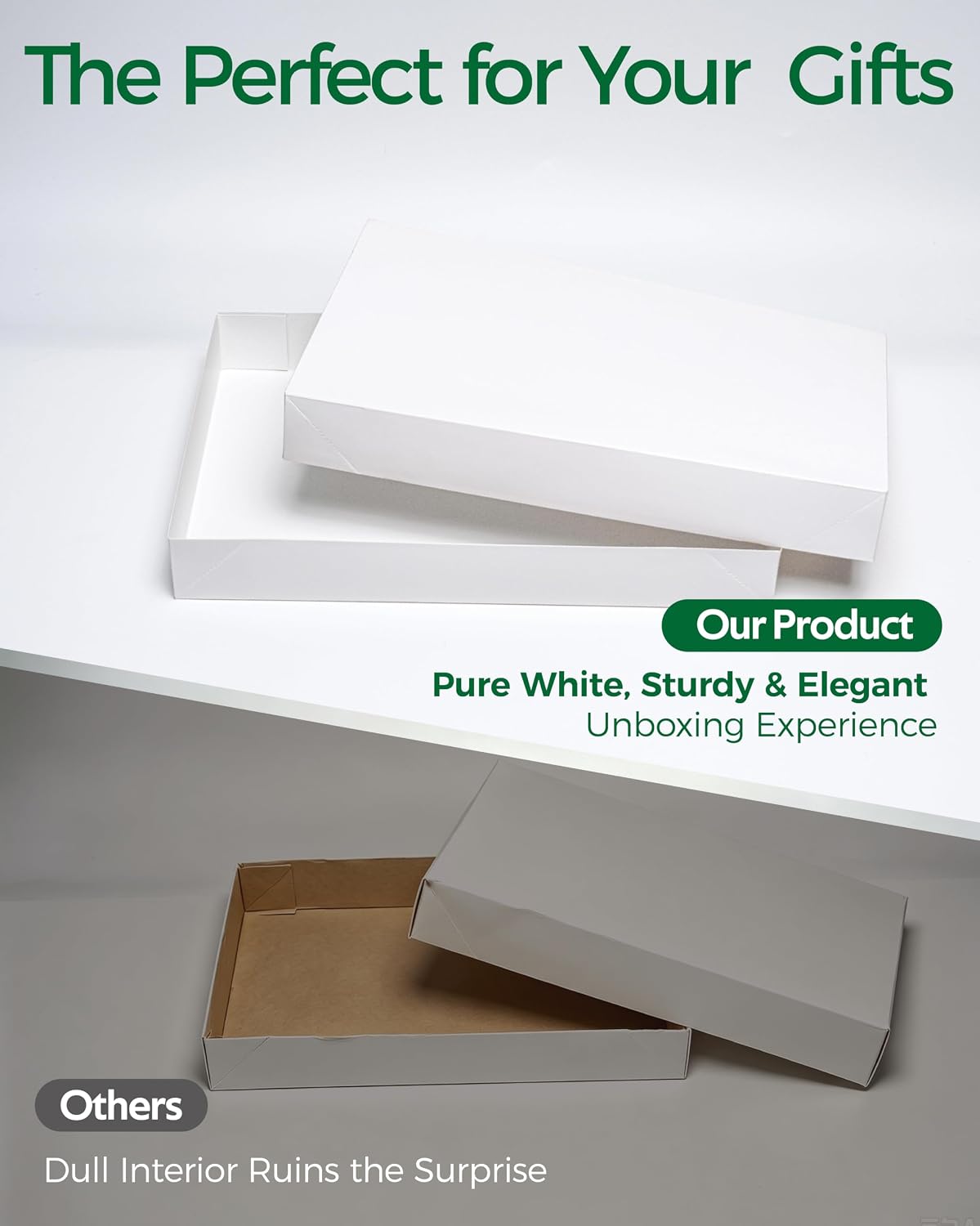SUNCOLOR Christmas Gift Boxes with Lids for Presents, 12 Pack, 2 Sizes image 4