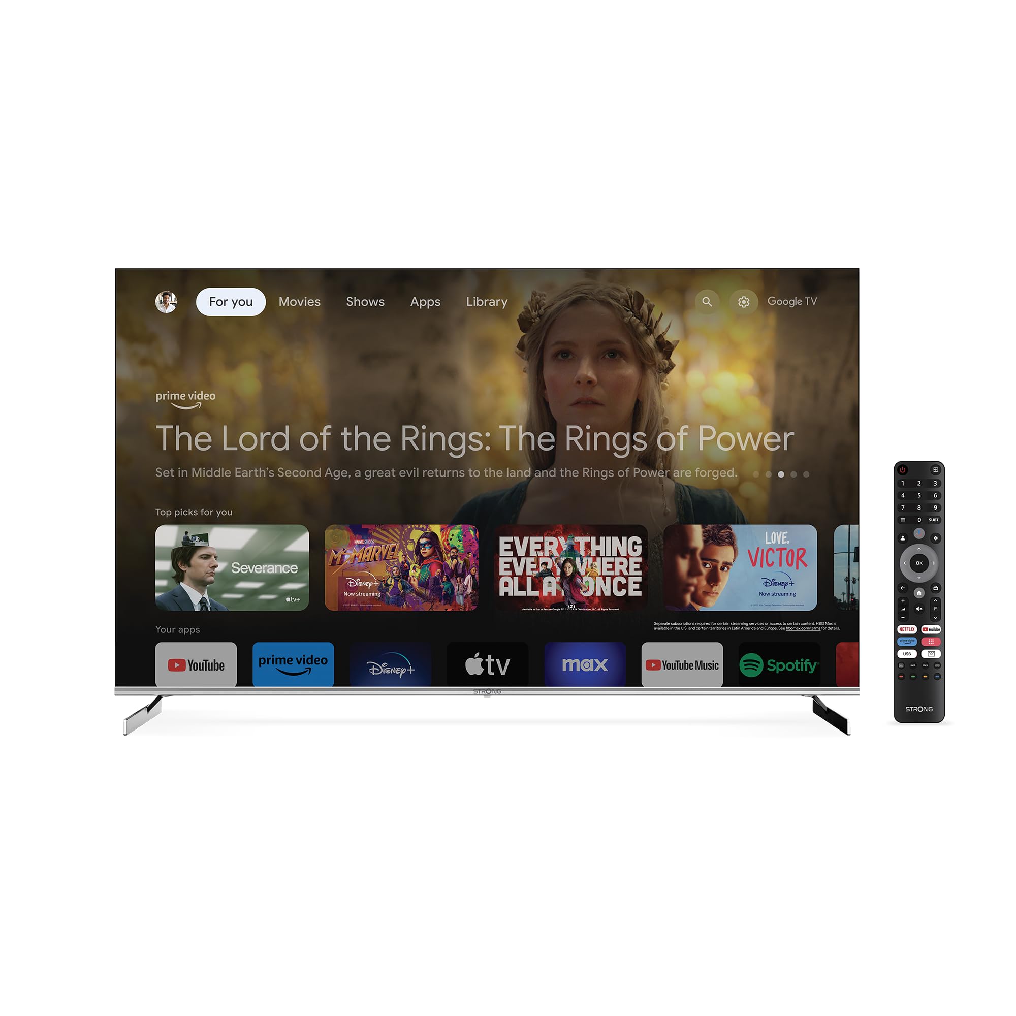 schermo tv 4k qled 50 pollici google tv wi-fi