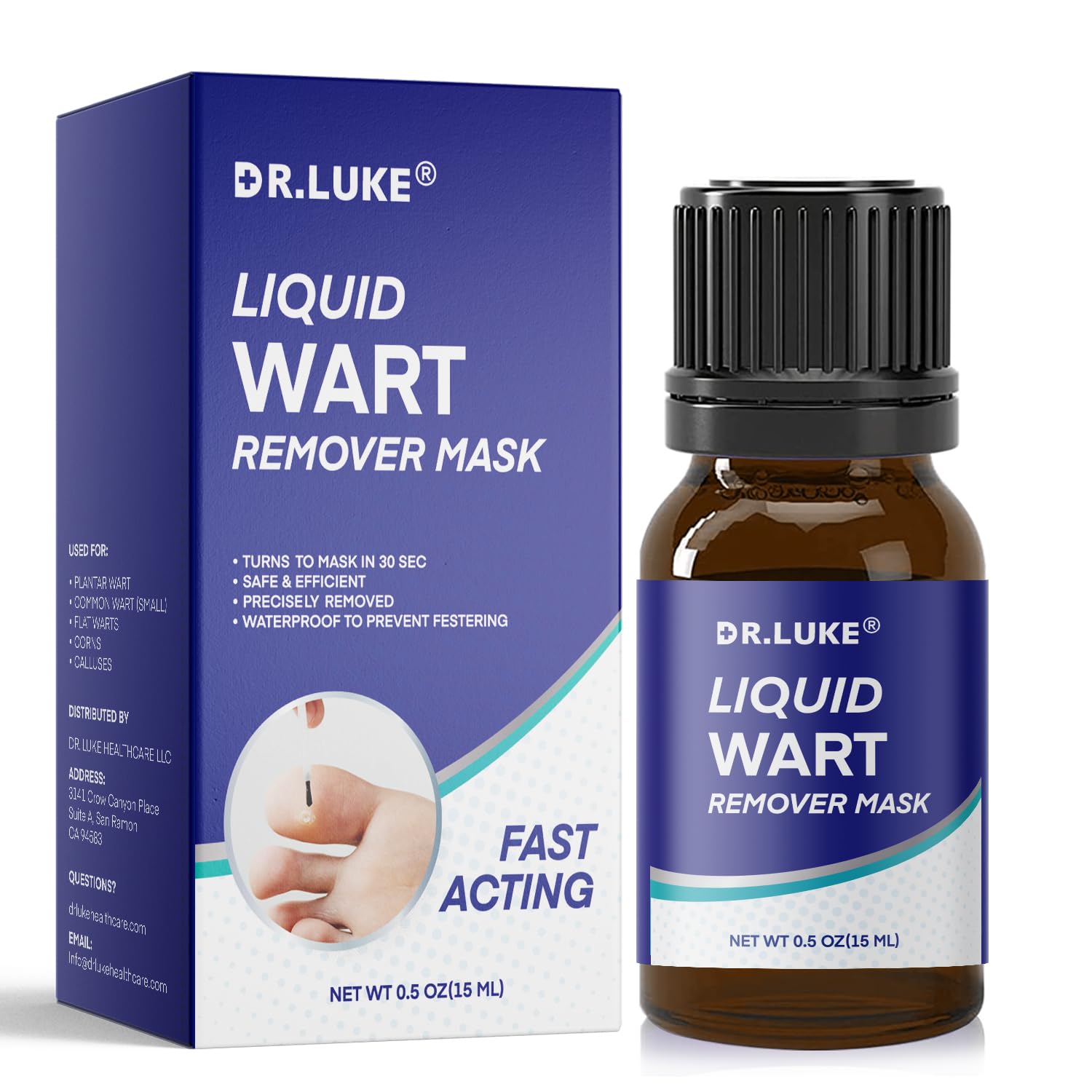 Plantar Wart Corn Remover Freeze Off For Feet: Strongest Wart Corn Removers for Toes Feet - Exclusive Formula 17% Salicylic Acid Wart Freeze Off for Plantar Wart, Common Wart, Flat Wart, Corn - 0.5 Oz