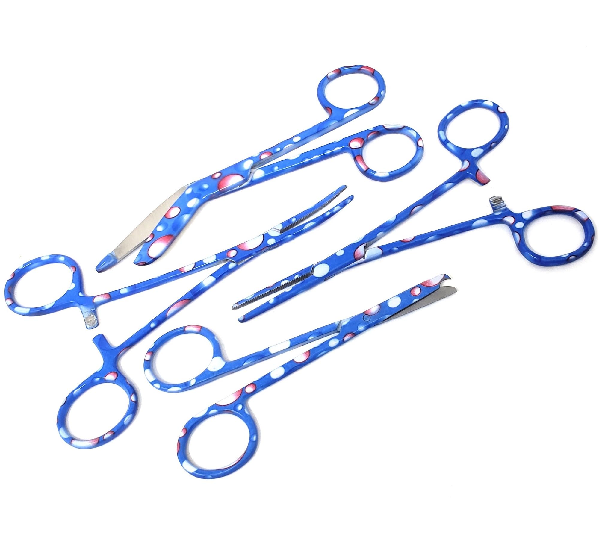 Set of 4 Bandage Scissors 5.5", Stitch Scissors 4.5" and Hemostat 5.5" Straight Curved Made of Premium Quality Stainless Steel (Jet Black) — Amazon image 15