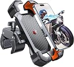 JOYROOM Montage de téléphone de moto, [1s Verrouillage automatique[]100mph Support de téléphone militaire anti-Shake pour vélo, [10s Installation rapide] Support de téléphone de poignée, Compatible avec iPhone, Samsung, Tous les téléphones cellulaires