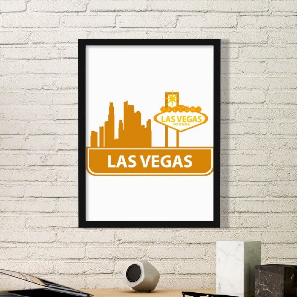 Cadre photo Las Vegas avec affiche art mural noir pour décoration maison