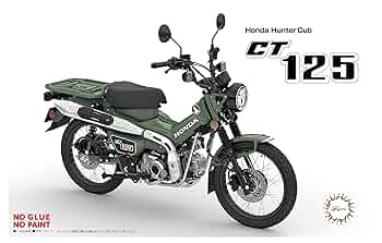 ハンターカブ CT110 台座付き 木製バイク模型 ハンターカブ CT110 台座付き 木製バイク模型