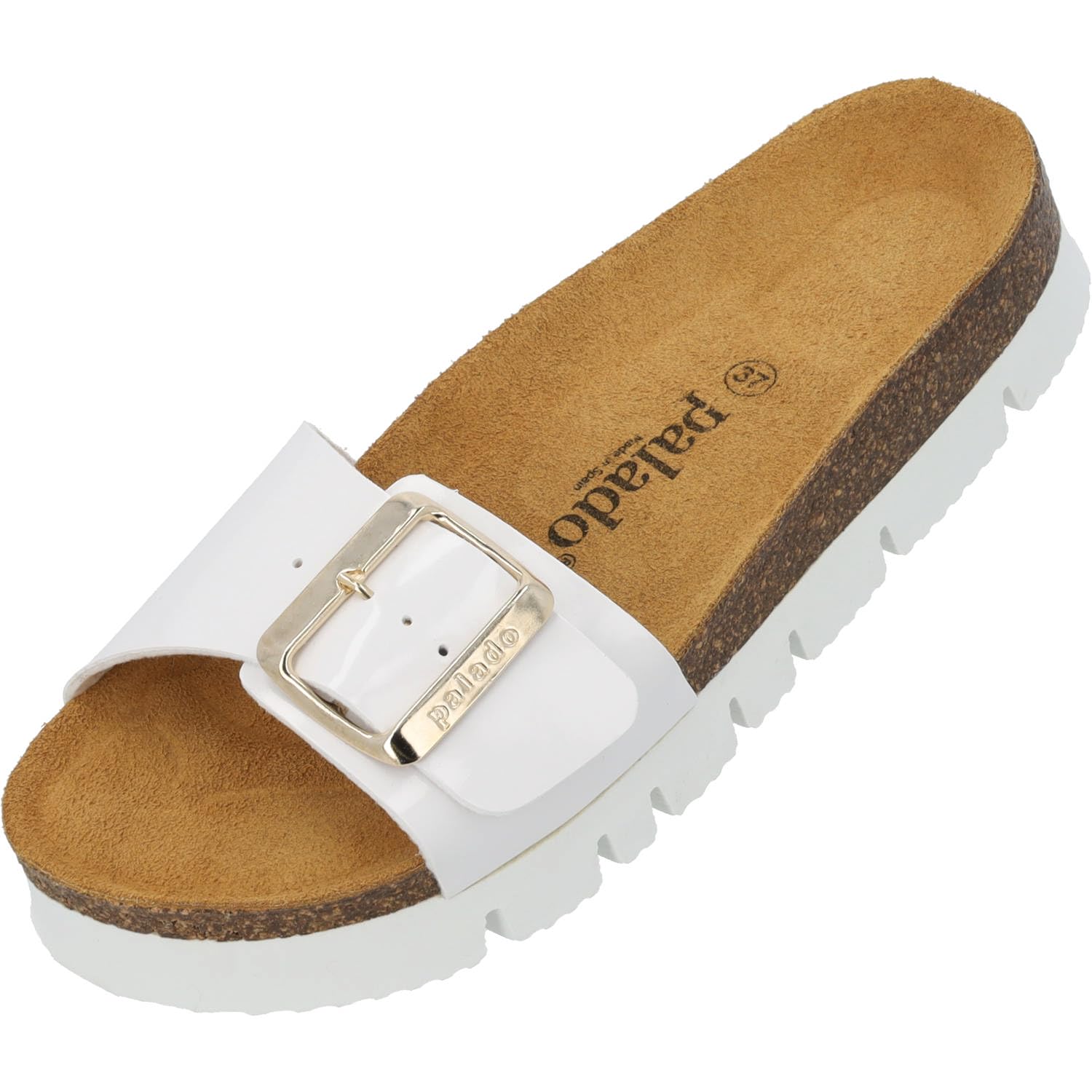 Palado Pantoletten Damen Malta EGS PL – Sandalen mit Plateau-Sohle Made in Spain - Hausschuhe mit Kork-Fußbett - modische Sommerschuhe