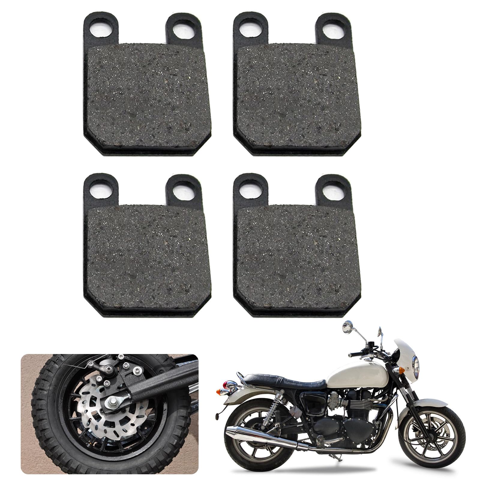 4 szt. / zestaw zamienne klocki hamulcowe motocyklowe przednie tylne klocki hamulcowe do motocykla, skutera 45 x 36 mm, klocki do hamulców tarczowych