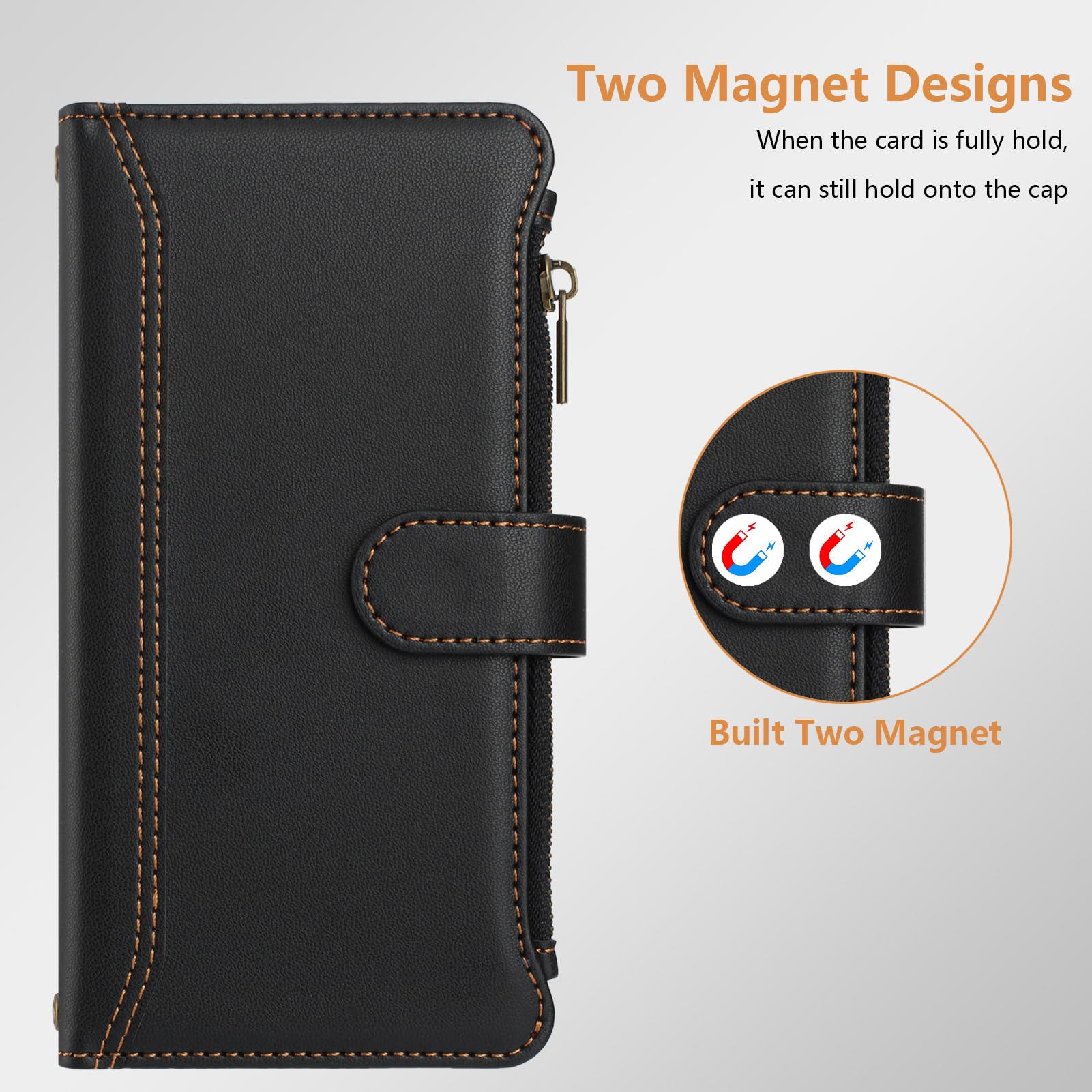 Cover per Honor 400 5G, Pelle PU Custodia Flip Portafoglio Magnetica