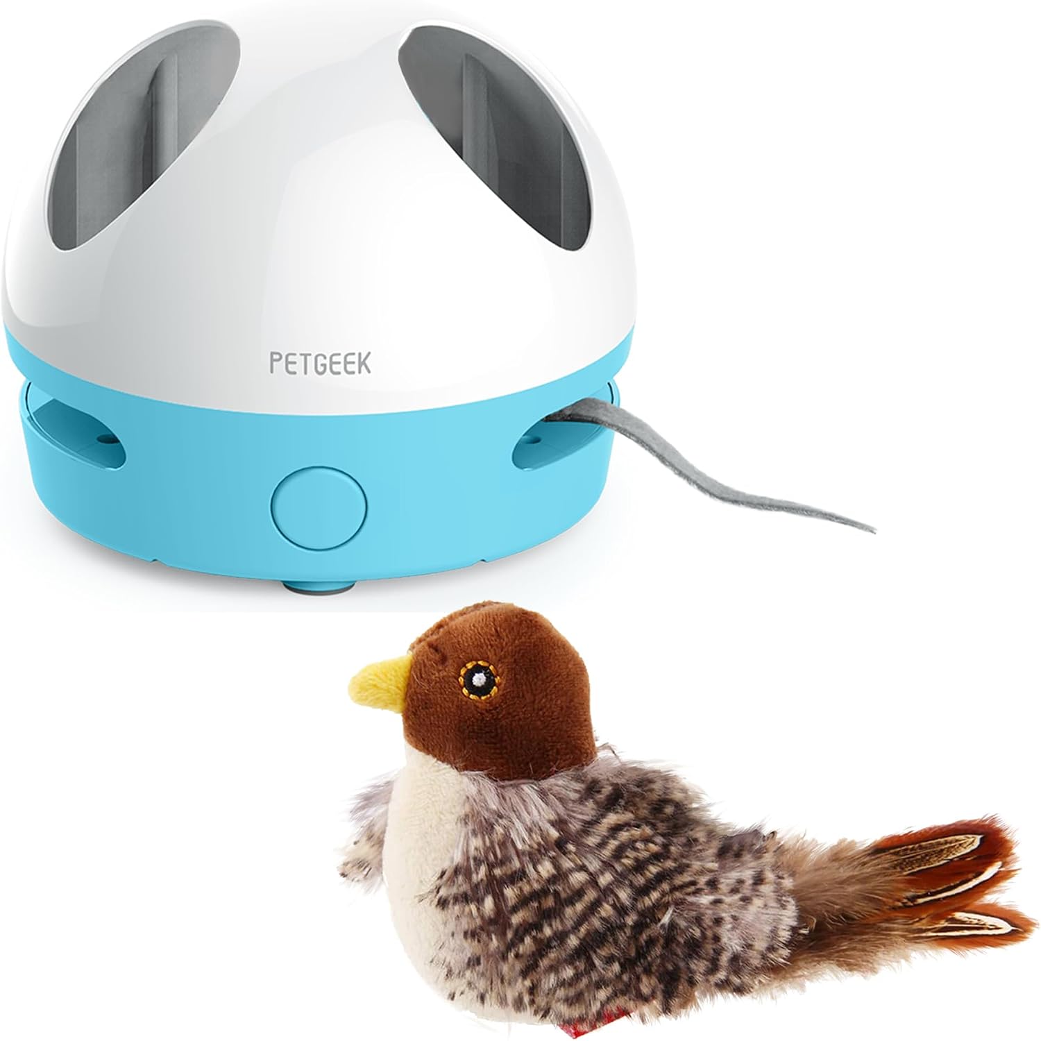 PETGEEK Interactive Cat Toy & Chirping Bird Cat Toys