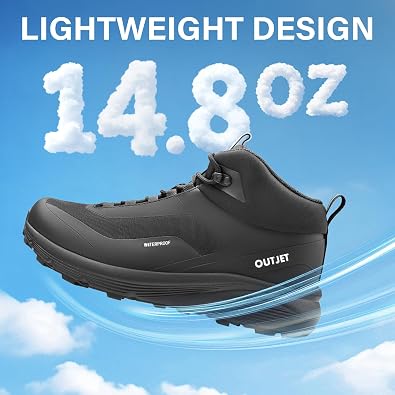 Men's Waterproof Hiking Boots Lightweight Comfortable Breathable Outdoor Walking Trekking Boots Brown