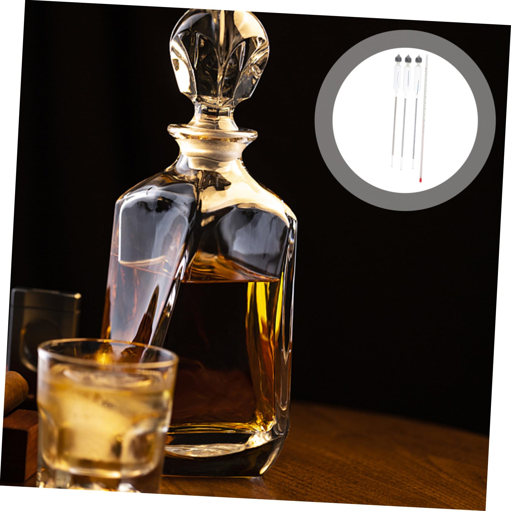 ULTECHNOVO Alcolometro per Vino in Vetro con Termometro e Misuratore Gradazione Alcolica Scatola Strumento Preciso per Produzione e Controllo e Distillati