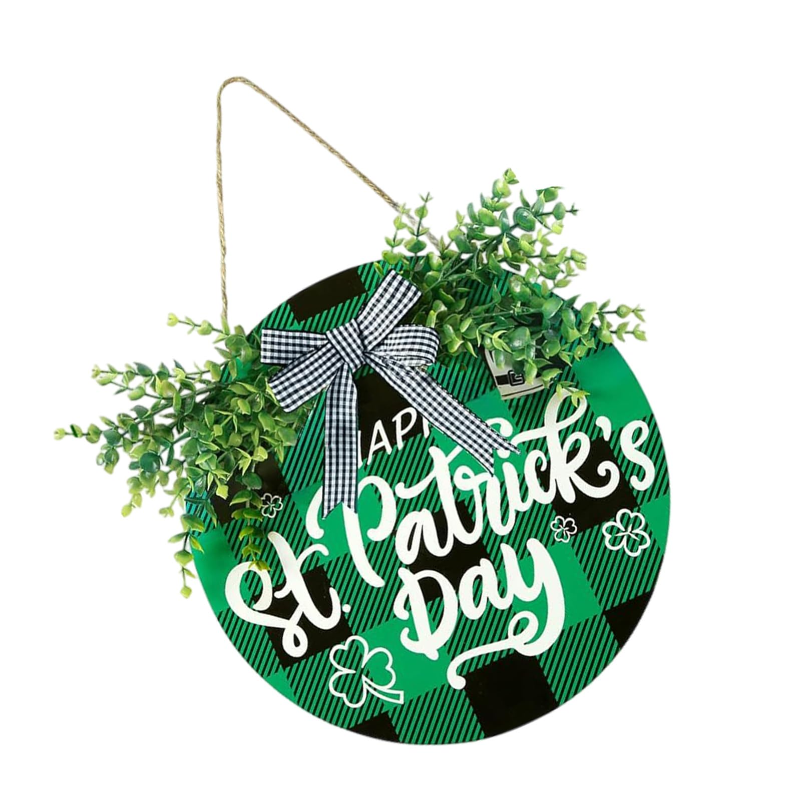 Happy Irish Festival Door Sign Wood Hanging Door Sign Irish Festival Wood Plaques Ornament for Home Decoration