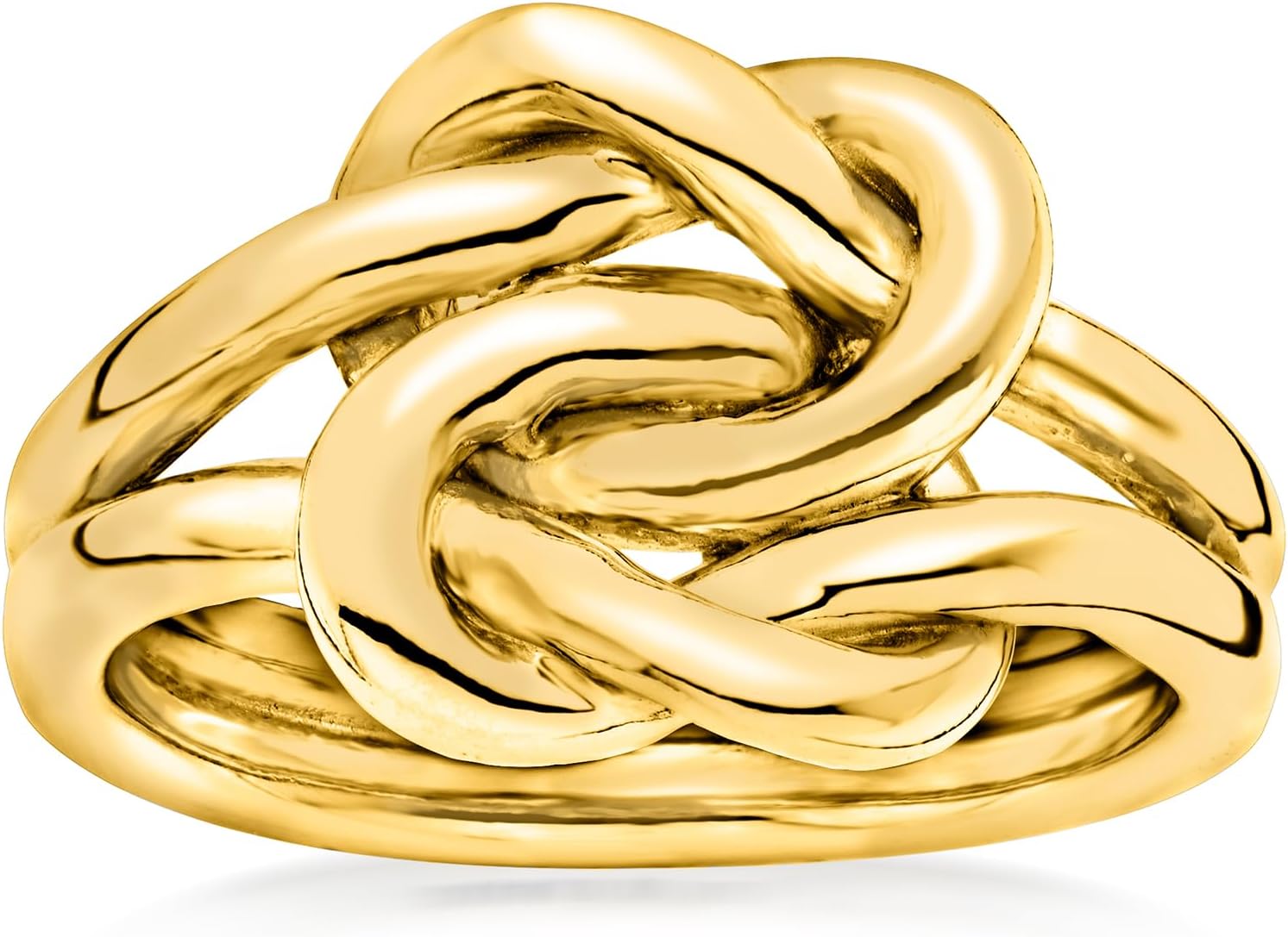 Ross-Simons Italian 18kt Gold Over Sterling Double Love Knot Ring