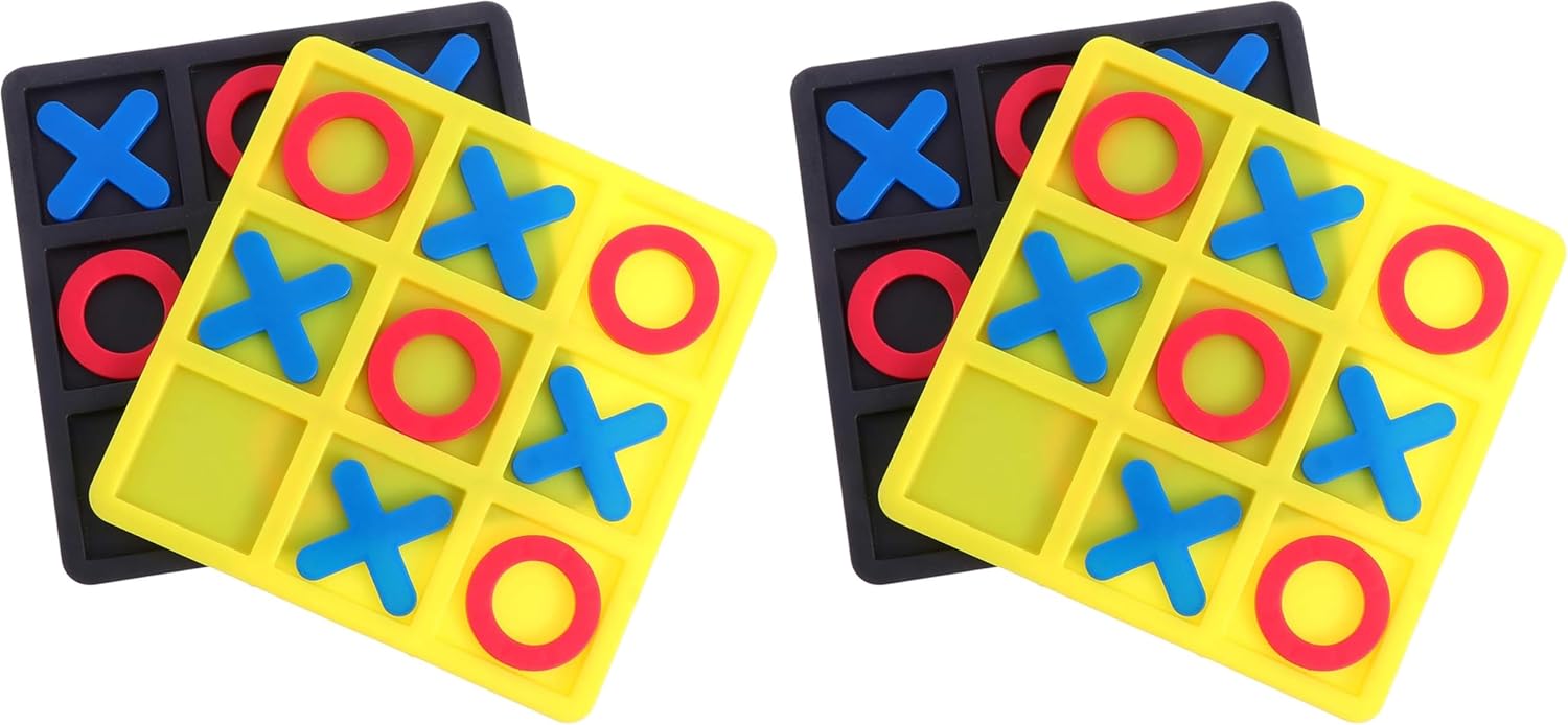 2 Boxes Toe Game Board Game Strategy Board Game Family Games Night Classic Board Games Tactile Puzzle (Pack of 2)