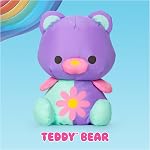 Nounours en peluche animal, jouets en peluche inspirés rétro pour les âges 3 et vers le haut, pourpre, 7”