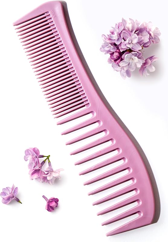 Detangling Hair Comb for Women - 2-Sided Gentle Styling Comb With Wide and Fine Teeth - Conditioning and Detangling Comb for Thin, Thick, Curly, Straight, and All Other Womens Hair Types by Keranique