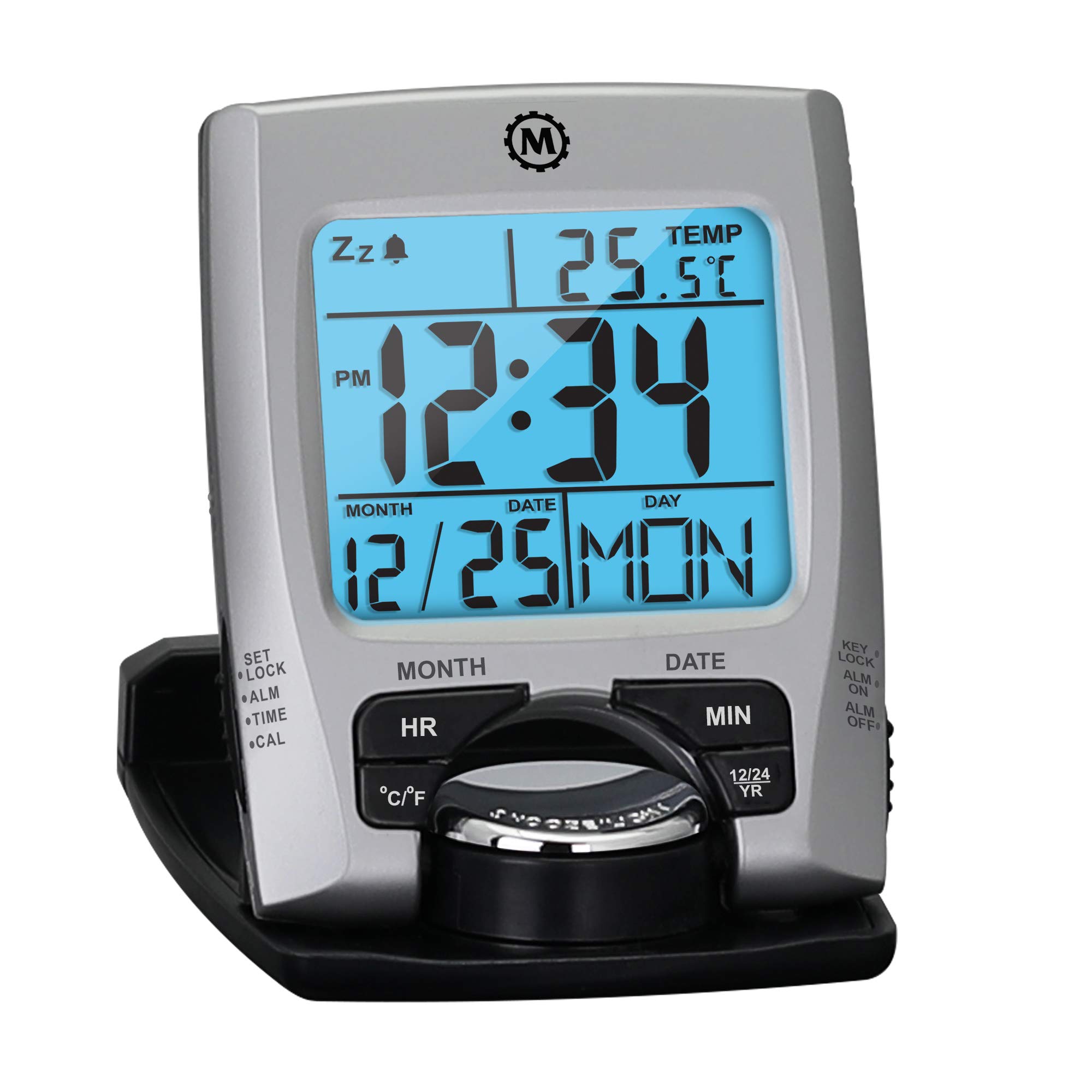 MARATHON Travel Alarm Clock with Calendar & Temperature Buy Online in