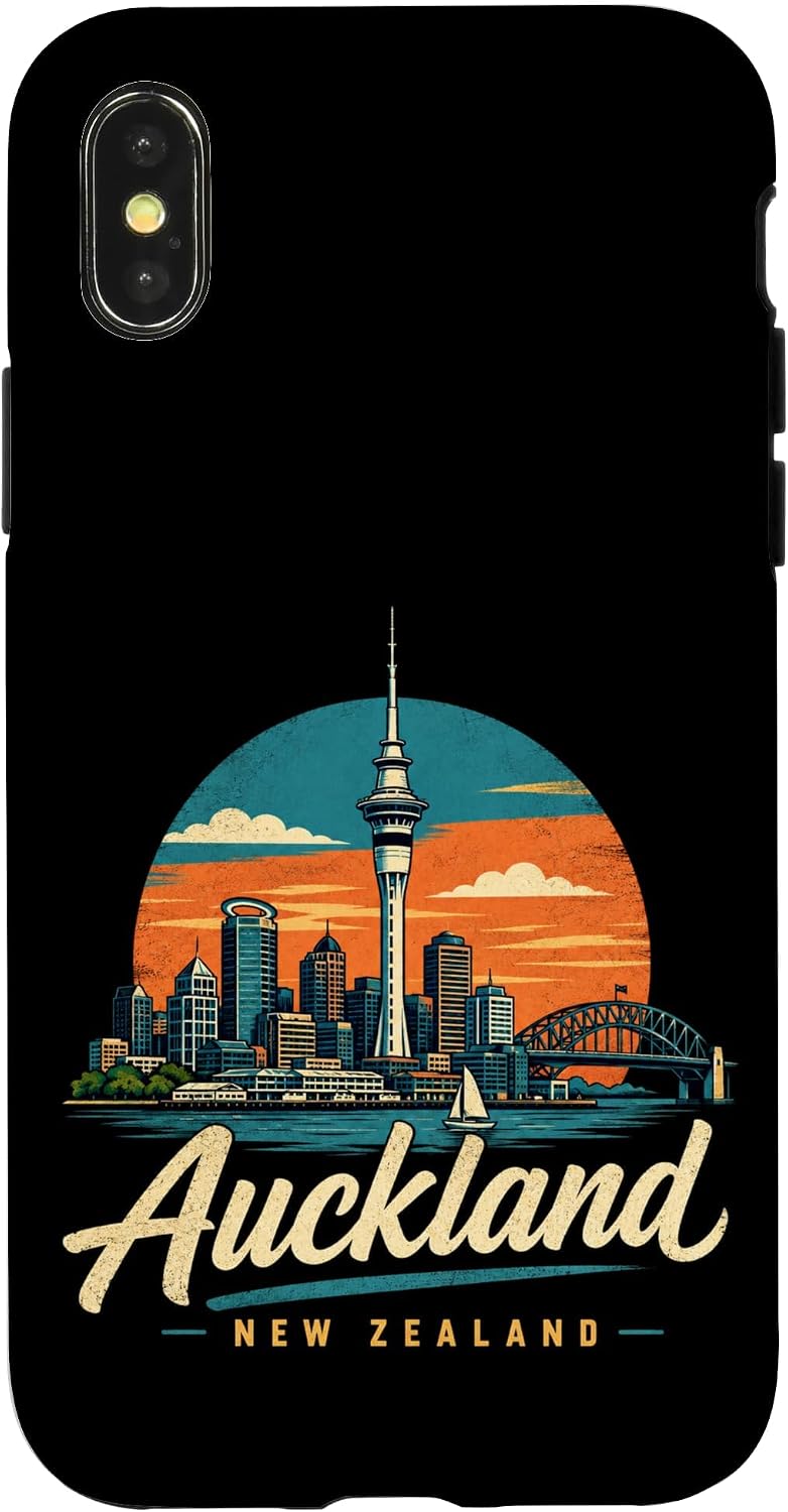 Vintage Auckland New Zealand Travel Souvenir Landmark Gift Case for iPhone XR image 5
