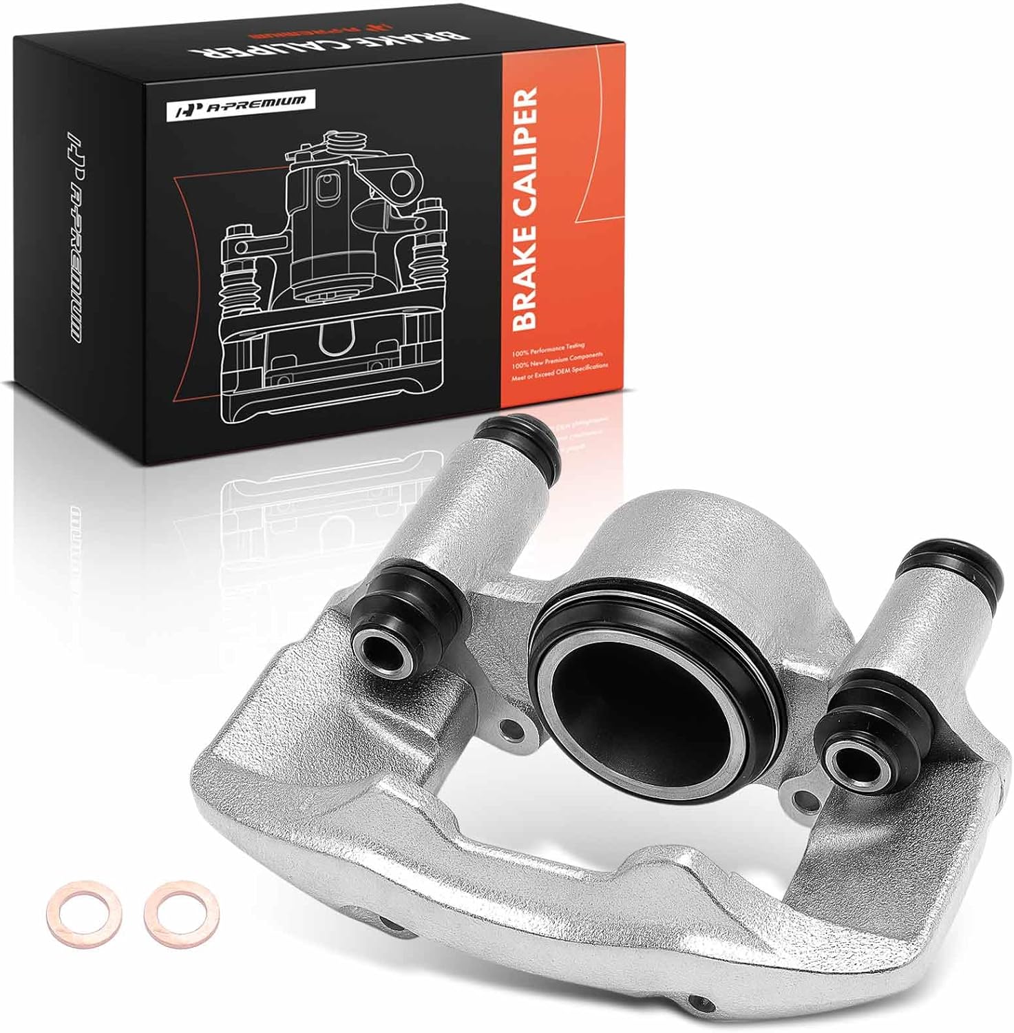 A-Premium Disc Brake Caliper Assembly Without Bracket Compatible with Select Ford, Mazda and Mercury Models - Escort 1991-1996, 323 1990-1995, Protege 1990-1998, Tracer 1991-1996 - Front Driver