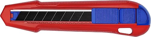 KNIPEX Tools CutiX Cuchillo universal a presión, 6-12 pulgadas, rojoazul