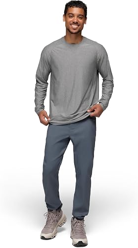 prAna Mens Altitude Tracker LT Crew, Medium Heather Grey, XX-Large