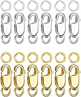 Vista 9 de Kcctoo Cierre de Garra de Langosta Plateado con Anillos de Salto Cerrados Cierres de Collar de Oro 14K para Fabricación de Joyas, Hecho en Italia 4