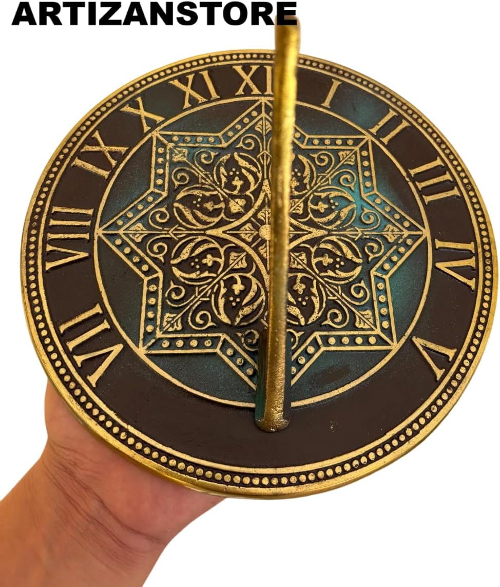 Brass Gothic Sundial – Garden Décor, Ideal for Birthday