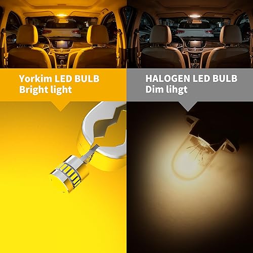 Miniatura 116 de Yorkim Bombilla LED 7440, luces rojas brillantes, bombillas LED T20, 7443 LED, 7441 LED, W21W LED, 7444 bombillas, para luz de marcha atrás/de Rojo