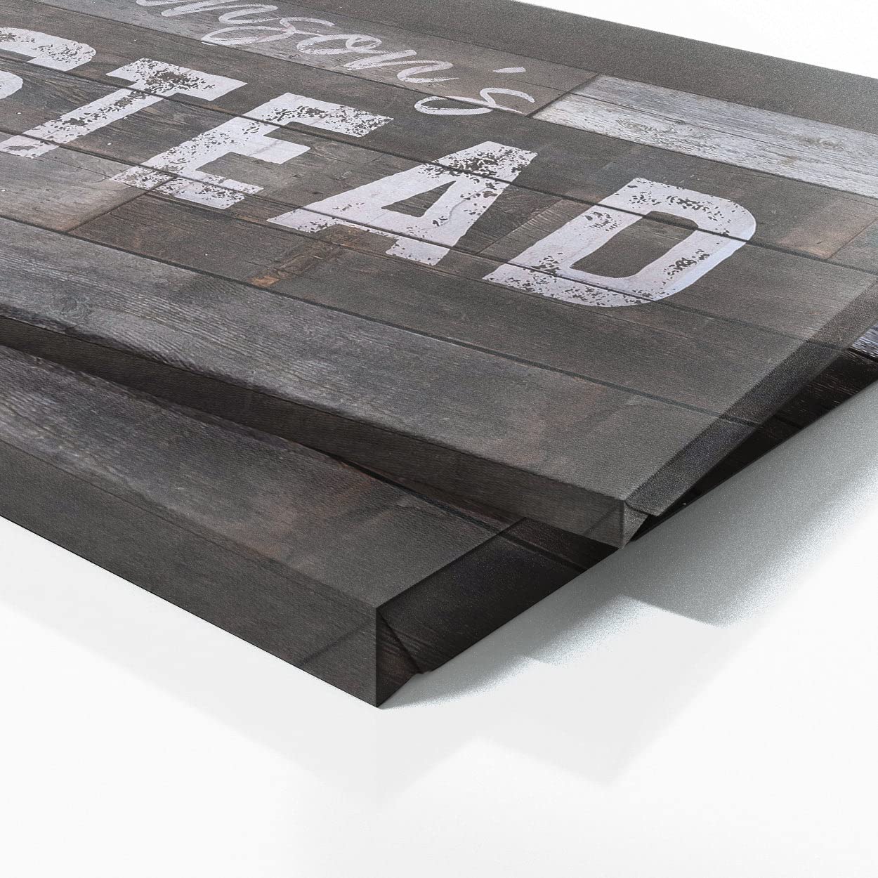 Cartel personalizado de madera más oscuro Homestead con nombre familiar, lienzo personalizado, arte de granja, porche, patio, apellido establecido, decoración del hogar, arte de pared, pintura XL 60