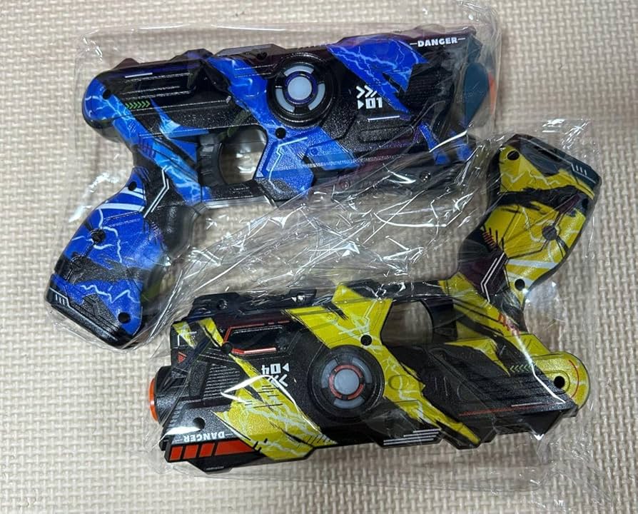 バトルシューティング　レーザーガン Amazon | バトルシューティングレーザーガン（黄色青色