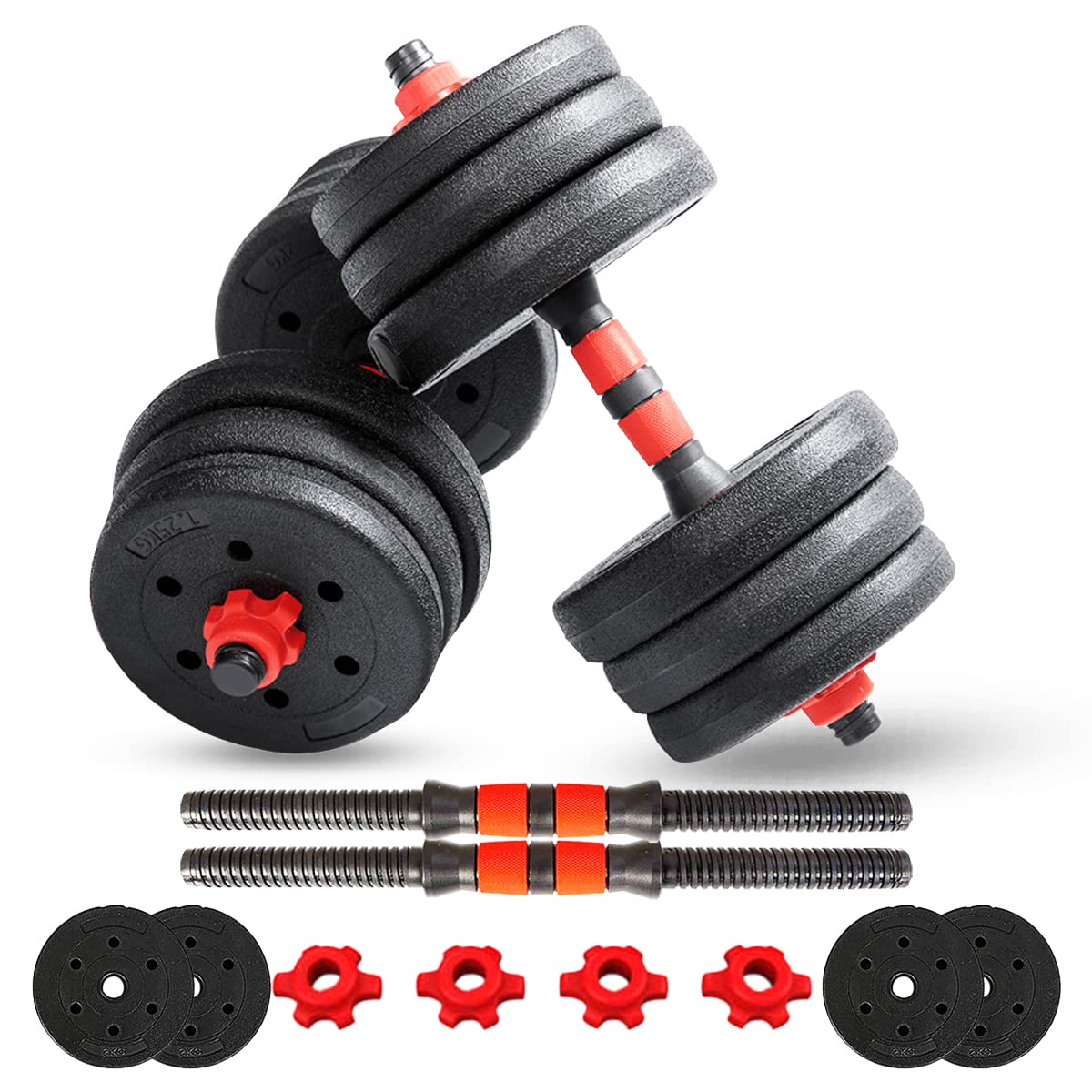 See full amazon price history chart for PowerMax Fitness PDS-20P Adjustable PVC Cement Dumbbells with Non-Slip Handle and Adjustable Weight Plates Set - Black PowerMax Fitness PDS-20P Adjustable PVC Cement Dumbbells with Non-Slip Handle and Adjustable Weight Plates Set - Black (B09P3PV6TZ) Amazon Price History, Amazon Price Tracker