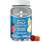 One A Day Mens 50+ Daily Essentials Multivitamin Gummies, Multivitamin for Men Over 50, Fruit Medley Flavor, 120 Gummies