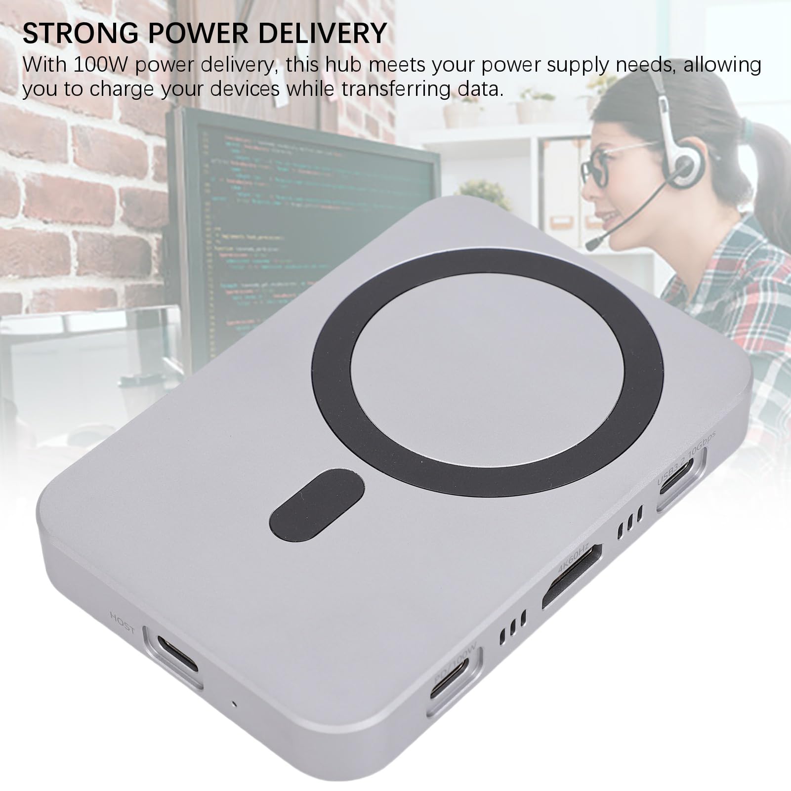 Naroote Involucro Esterno M.2 NVMe, Trasferimento Dati 10Gbps, 100W PD, | Materiale in lega di alluminio, supporta espansione da 8 TB, uscita video 4K