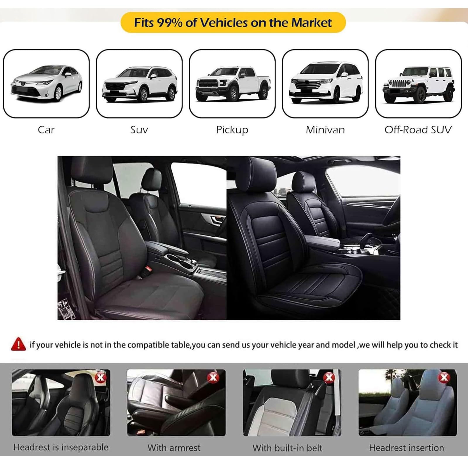 Coprisedili Auto Anteriore per Toyot C-HR,Coprisedili Universali,Set Completo Copri-Sedile Impermeabile Coprisedile Anteriori Posteriori Copri Sedili 5-Posti