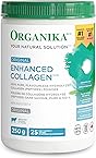 Organika Canadian-Made Enhanced Collagen Powder - for Healthy Hair, Skin, Nails, and Joints. Hydrolyzed Protein Peptides for Better Absorption- Grass-Fed, Non-GMO- Unflavoured- 250g