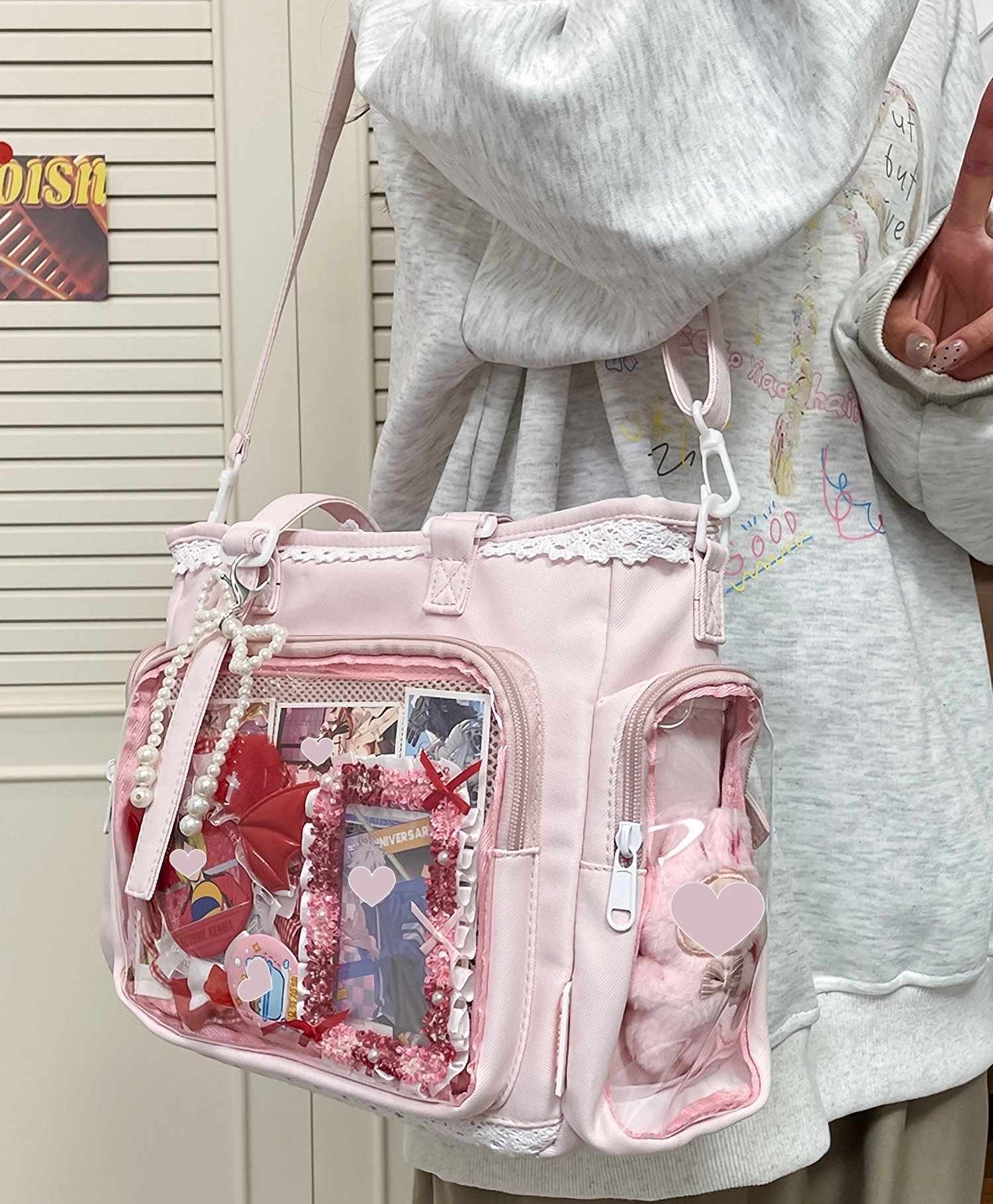 Ita Crossbody Tote Bag, bolso bandolera con cremallera miniatura 7