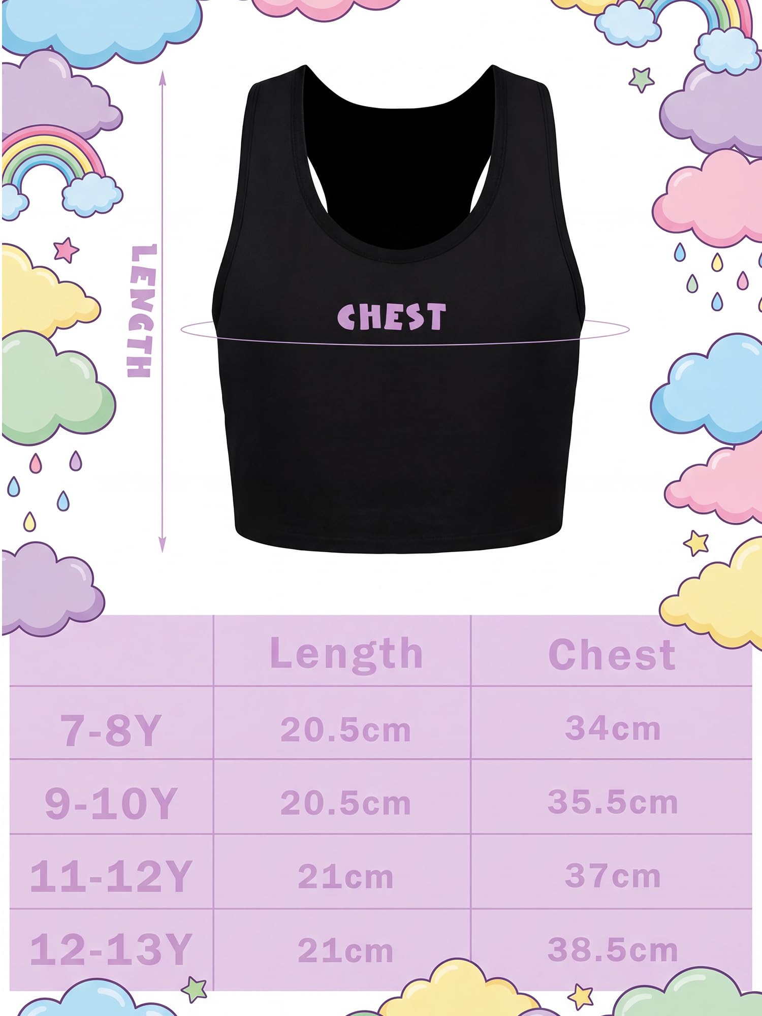 Geyoga 12 Stück Mädchen Tanz-Tanktop Racerback Crop Top ärmelloses Tanzoutfit für Ballett Hip Hop Athletic Wear