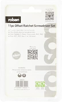 Rolson 28909 11 pc Offset Ratchet Screwdriver Set